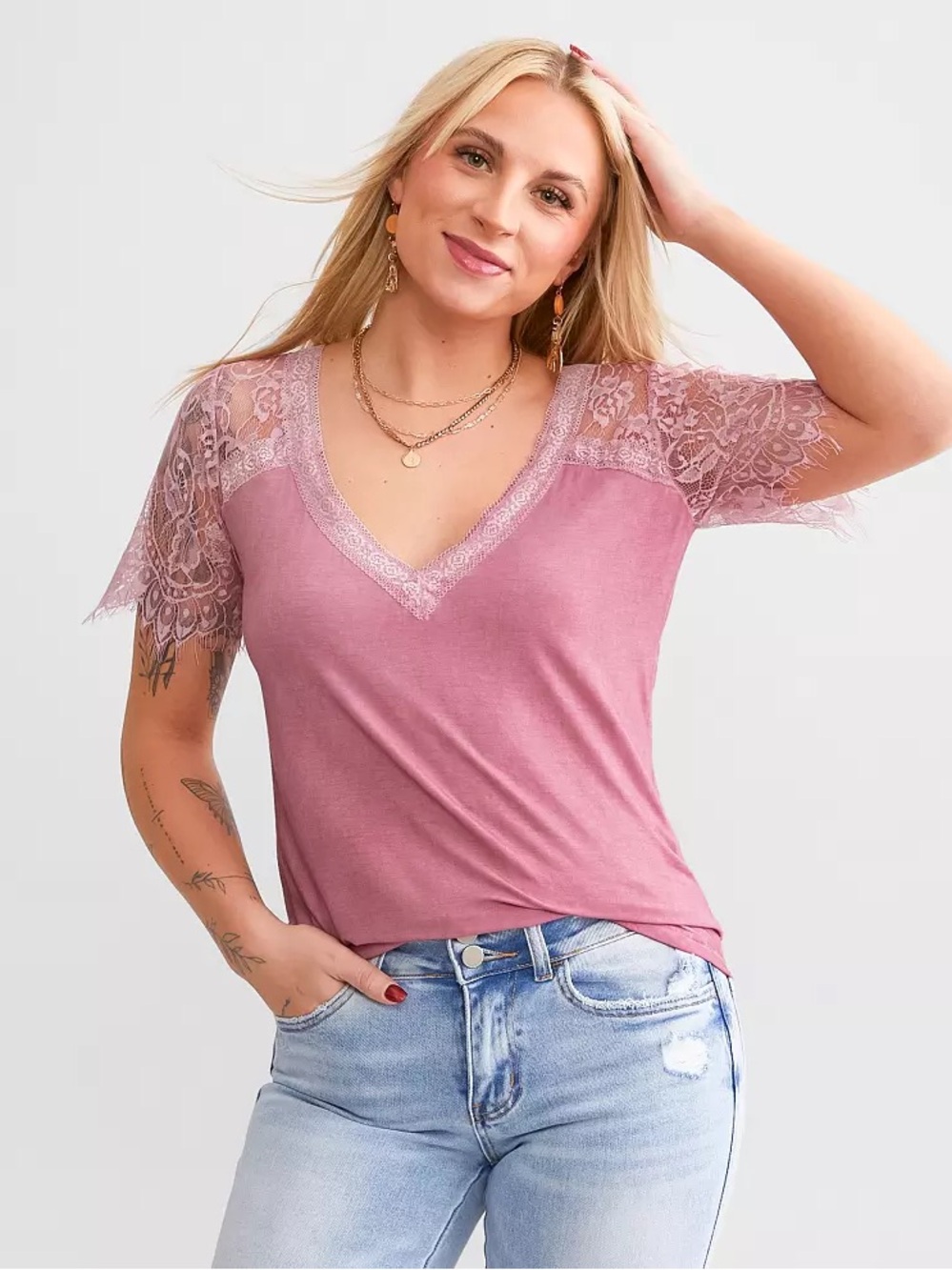 POL Lace Trim Top